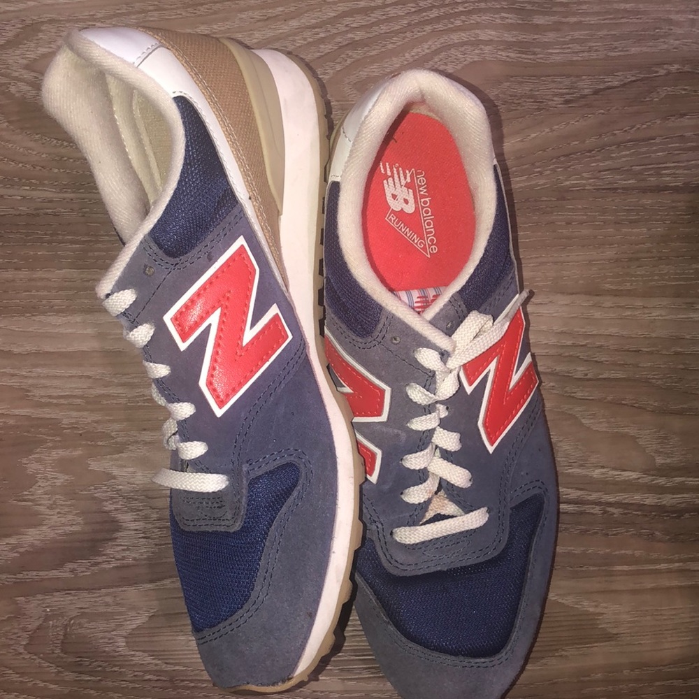 Blue and red New balance sneakers